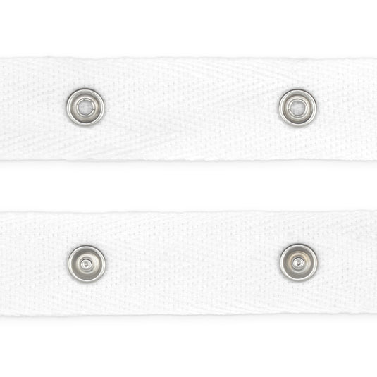 28607-9|Dritz Snap Tape with Metal Snaps, White, 8 yd