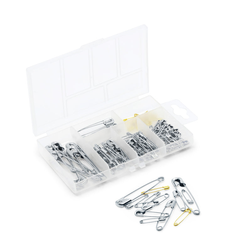 Cargue la imagen en el visor de la galería, 1480|Dritz Safety Pins &amp; Storage Box, Assorted Sizes, 100 pc
