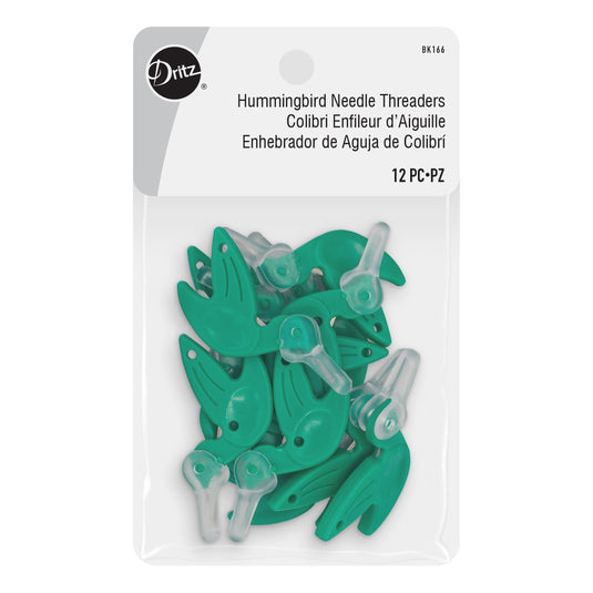 BK166|Dritz Hummingbird Needle Threaders, Green, 12 pc