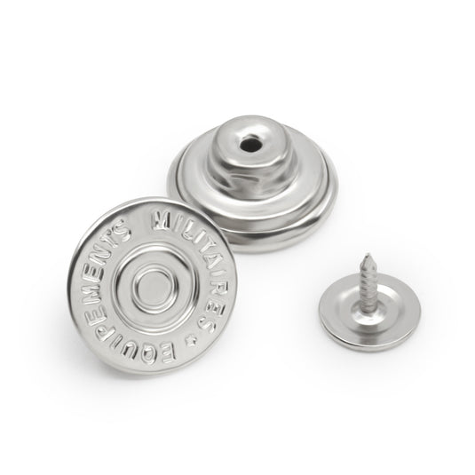 9-65|Dritz 5/8" Dungaree Buttons, 4 pc, Nickel