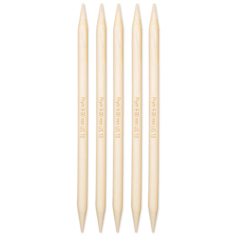 Load image into Gallery viewer, 222220|Prym 8" Double Point Bamboo Knitting Needles, 9mm