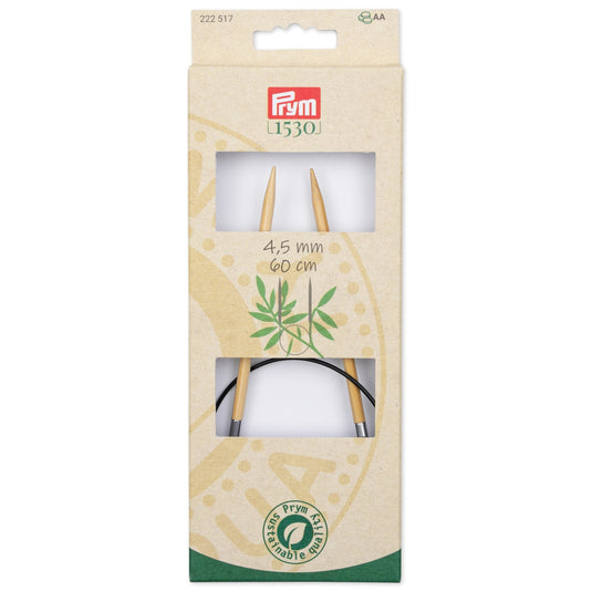 222517|Prym 24" (60 cm) Circular Bamboo Knitting Needles, US 7 (4.5 mm)