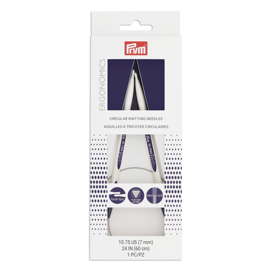 57081|Prym 24" Ergonomic Circular Knitting Needles, US 10.75 (7mm)