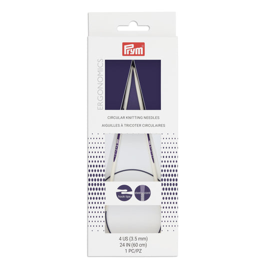 57076|Prym 24" Ergonomic Circular Knitting Needles, US 4 (3.5mm)