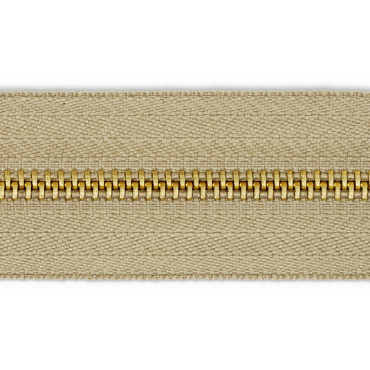 44229|Dritz Brass Upholstery Zipper, Beige, 1-1/4 yd