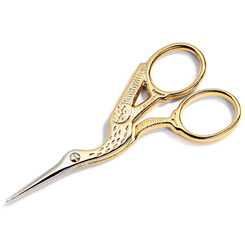 Load image into Gallery viewer, 611445|Prym 3-1/2" Stork Embroidery Scissors, Gold