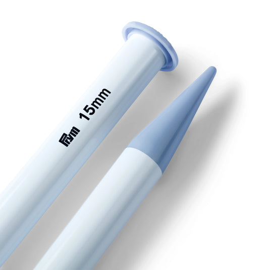 218234|Prym 16" Single Point Plastic Knitting Needles, 15mm