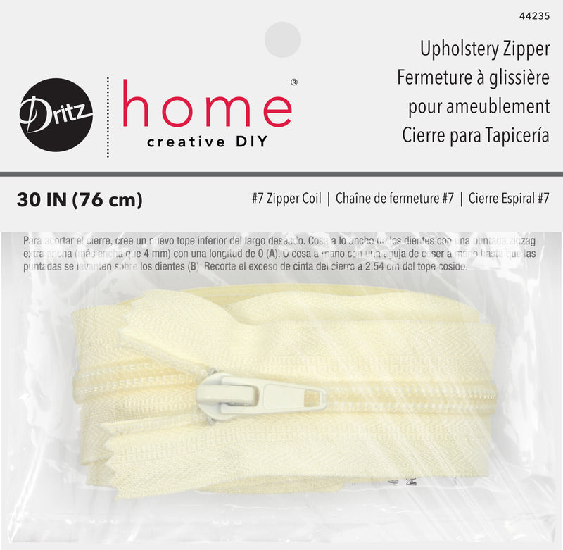 Cargue la imagen en el visor de la galería, 44235|Dritz Upholstery Zipper, Cream, 30"