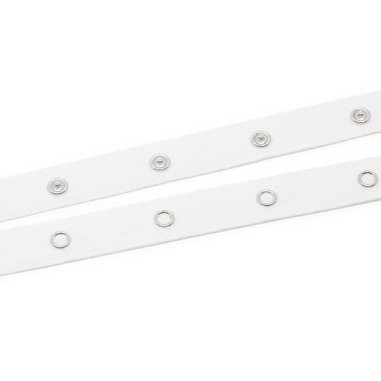 28607-9|Dritz Snap Tape with Metal Snaps, White, 8 yd