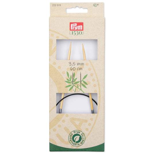 222515|Prym 24" (60 cm) Circular Bamboo Knitting Needles, US 4 (3.5 mm)