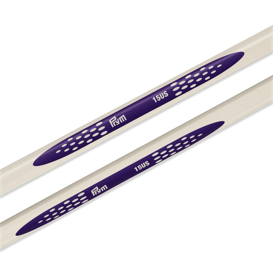 57036|Prym 14" Ergonomic Single Point Knitting Needles, US 15 10mm)