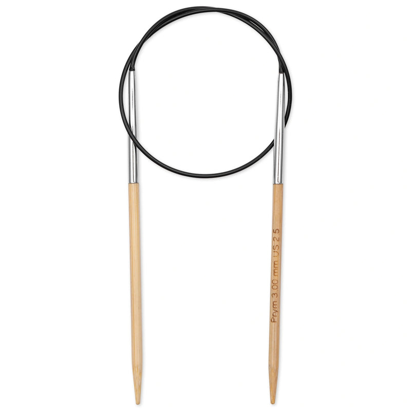 Cargue la imagen en el visor de la galería, 222524|Prym 16" (40 cm) Circular Bamboo Knitting Needles, US 2.5 (3 mm)