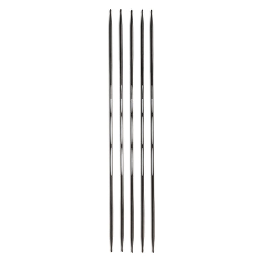 194221|Prym 8" Ergonomic Double Point Knitting Needles, Carbon, 2.5mm