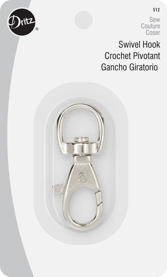 512|Dritz Swivel Hook, Silver