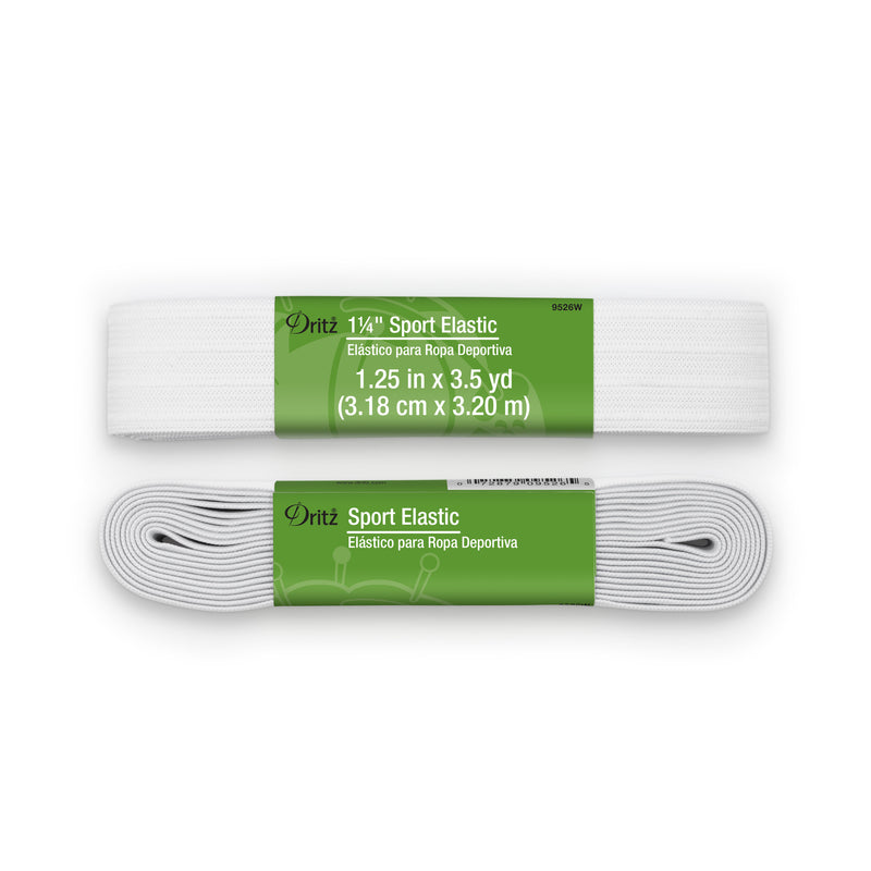 Cargue la imagen en el visor de la galería, 9526W|Dritz 1-1/4" Sport Elastic, White, 3-1/2 yd