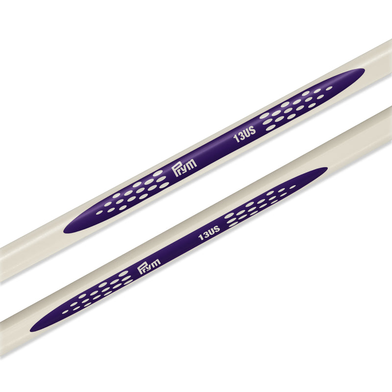 Cargue la imagen en el visor de la galería, 57035|Prym 14" Ergonomic Single Point Knitting Needles, US 13 (9mm)