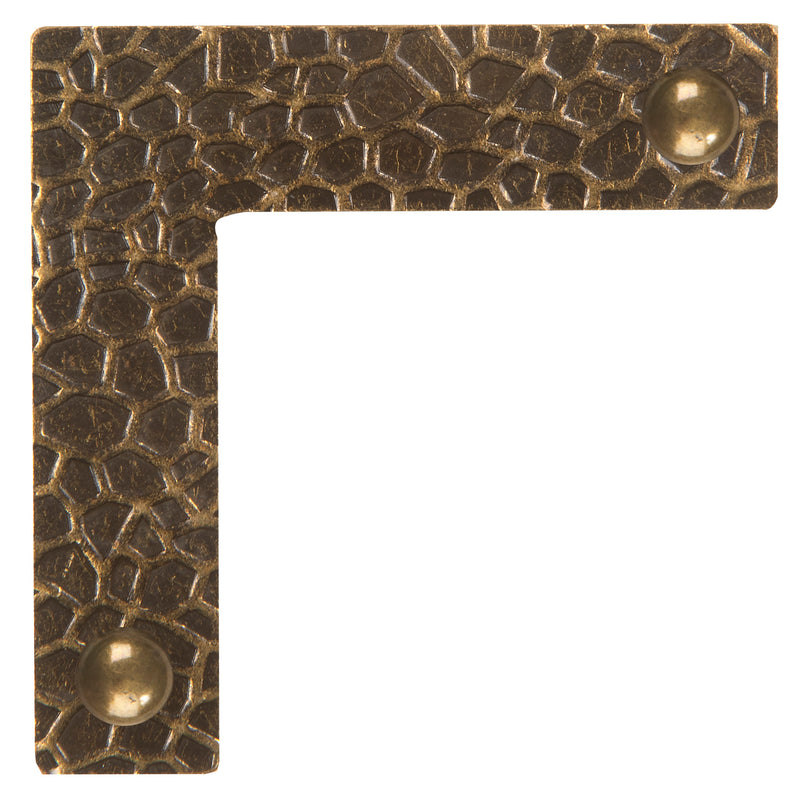 Load image into Gallery viewer, 44794-38|Dritz Textured Campaign Corners, Small, Antique Brass, 4 pc