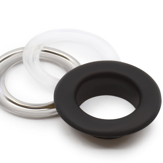 740-1-T|Dritz 1/2" Fashion Grommets, 1 Kit, Black