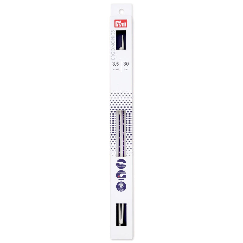 Cargue la imagen en el visor de la galería, 190303|Prym 12" Ergonomic Single Point Knitting Needles, 3.5mm