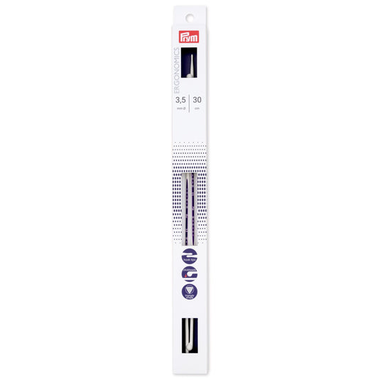 190303|Prym 12" Ergonomic Single Point Knitting Needles, 3.5mm