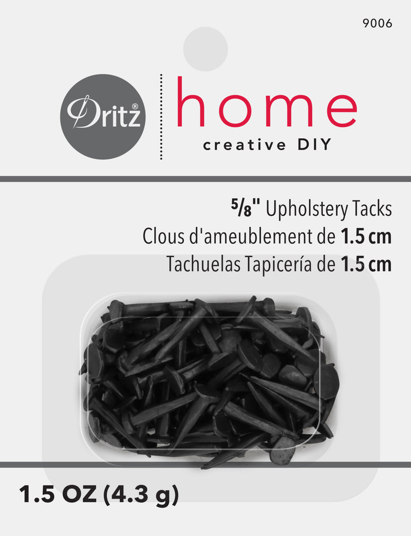 Load image into Gallery viewer, 9006|Dritz 5/8" Upholstery Tacks, Black, 1.5 oz.