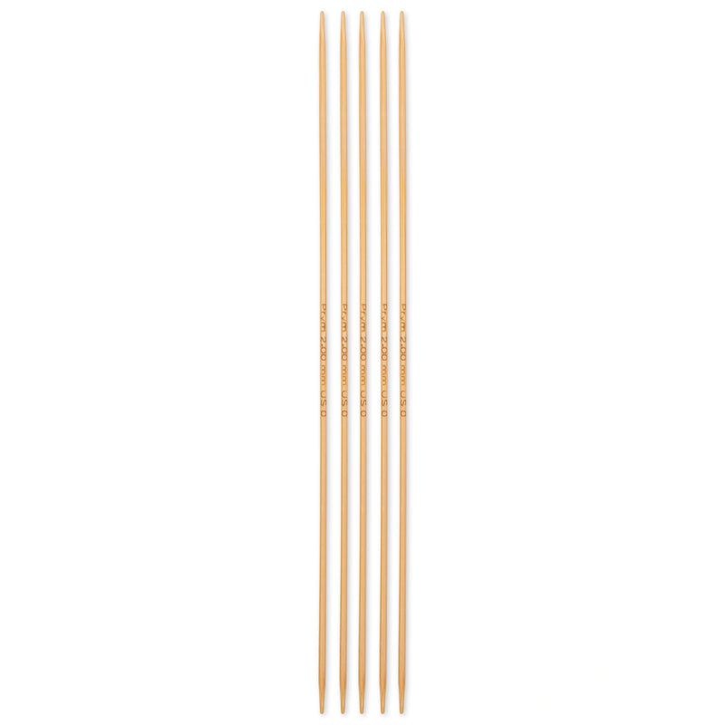 Load image into Gallery viewer, 222210|Prym 8" Double Point Bamboo Knitting Needles, 2mm