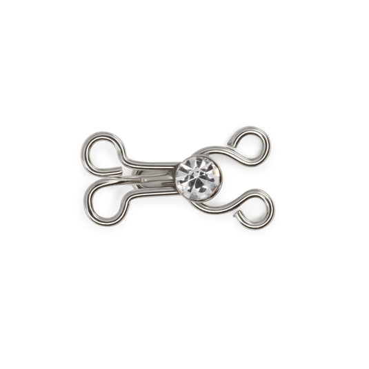 441-65|Dritz Hooks & Eyes with Rhinestones, 3 Sets, Nickel