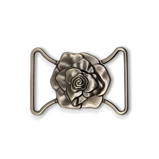 189-68|Dritz Rose Fashion Buckle, Antique Silver