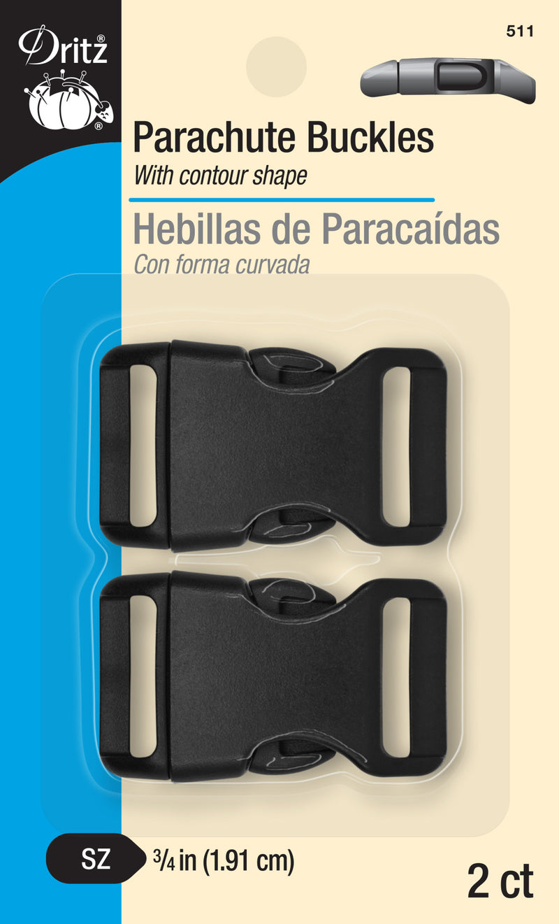 Load image into Gallery viewer, 511|Dritz 3/4" Parachute Buckles, Black, 2 pc