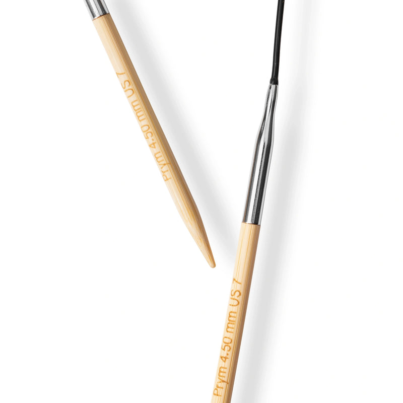 Cargue la imagen en el visor de la galería, 222527|Prym 16" (40 cm) Circular Bamboo Knitting Needles, US 7 (4.5 mm)