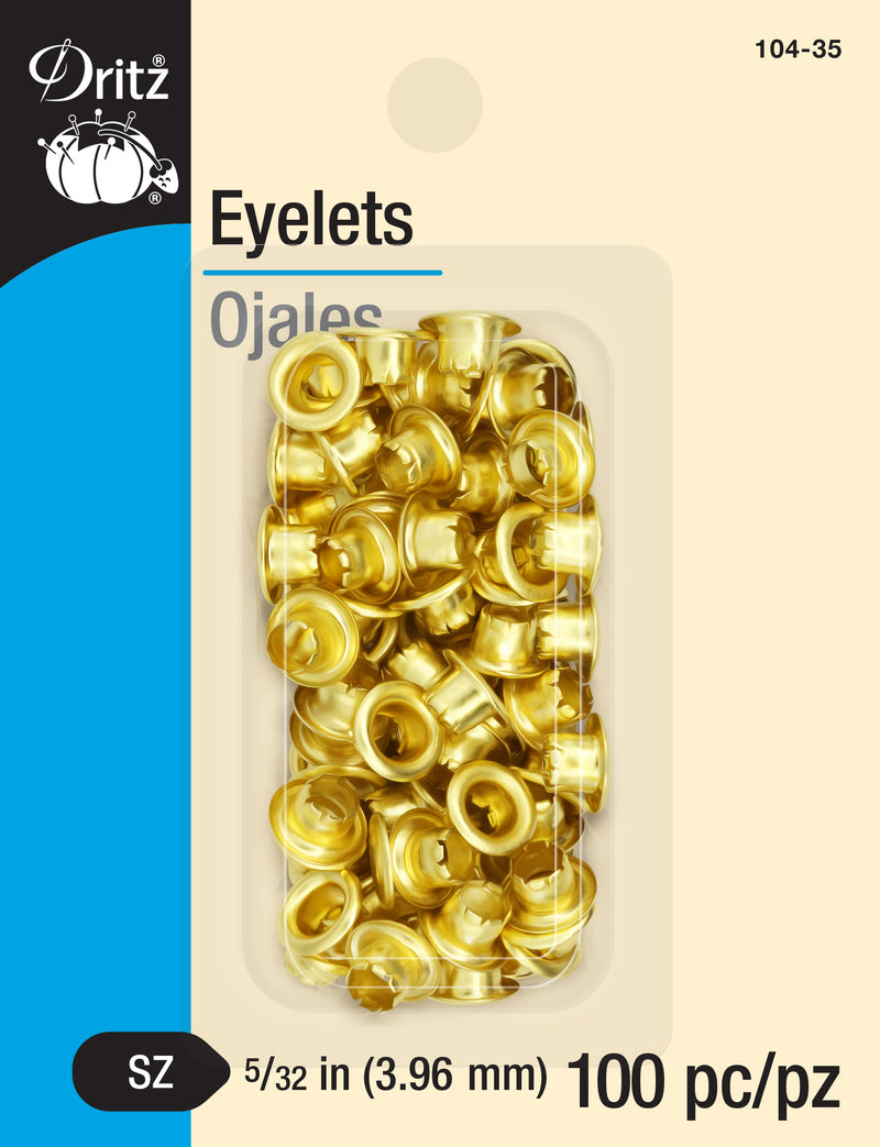 Load image into Gallery viewer, 104-35|Dritz 5/32" Eyelets, 100 pc, Brass