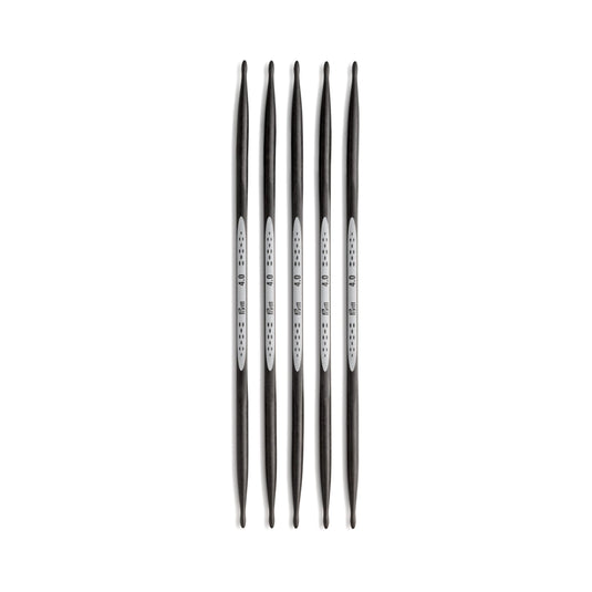 194184|Prym 6" Ergonomic Double Point Knitting Needles, Carbon, 4mm