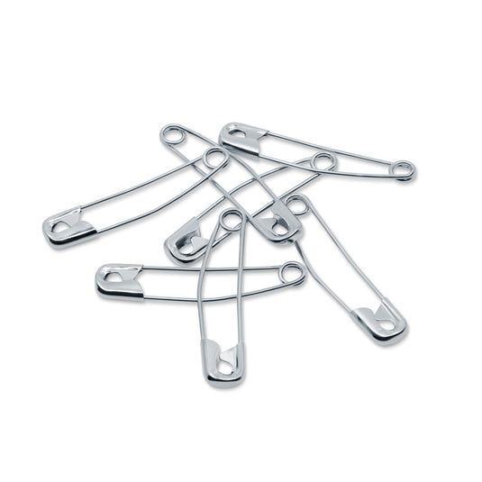 7216|Dritz 1-1/2" Curved Safety Pins, Nickel, 40 pc
