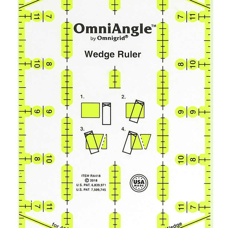 Cargue la imagen en el visor de la galería, RA418|Omnigrid Wedge Ruler, 4" x 18"