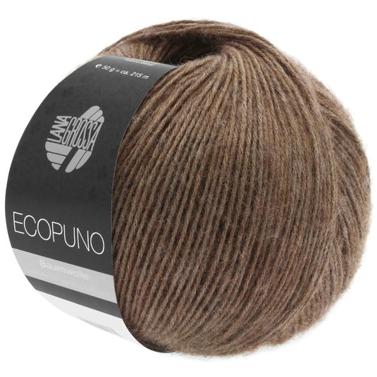 13310017|Lana Grossa Ecopuno Yarn, Dark Brown