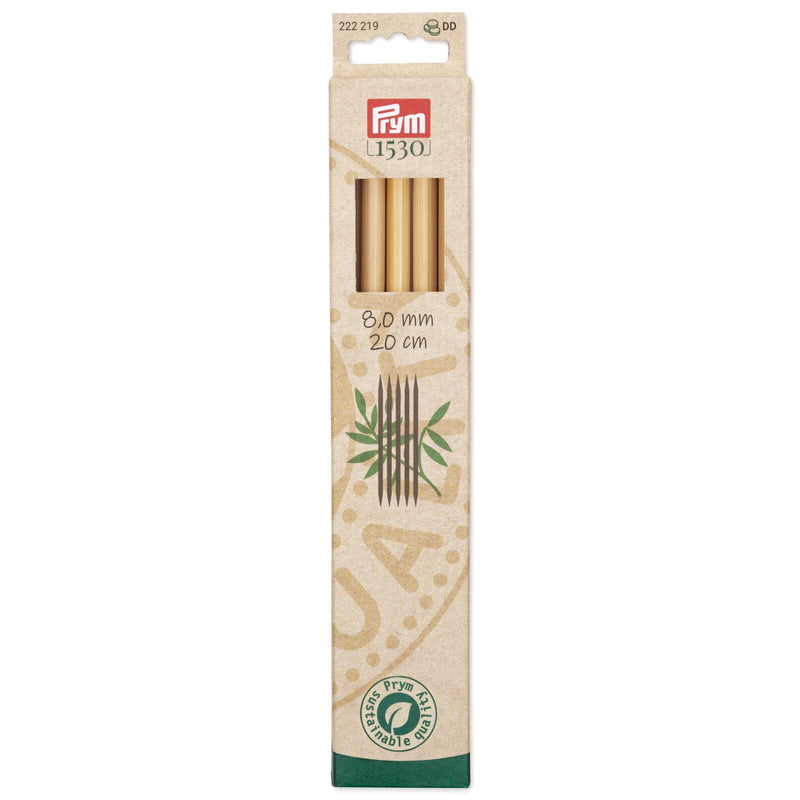 Load image into Gallery viewer, 222219|Prym 8" Double Point Bamboo Knitting Needles, 8mm