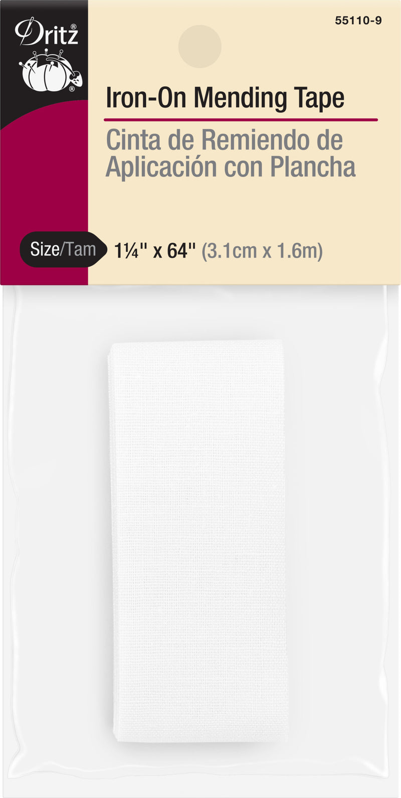 Load image into Gallery viewer, 55110-9|Dritz Iron-On Mending Tape, 1-1/4" x 64", White