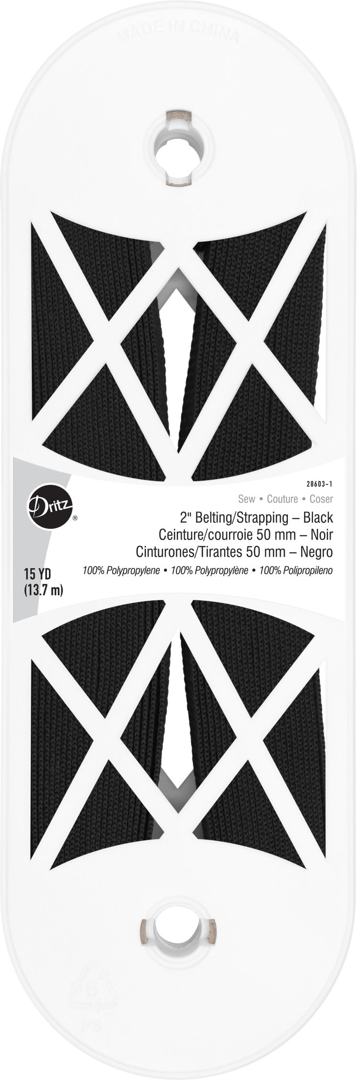 Load image into Gallery viewer, 28603-1|Dritz 2" Polypro Belting &amp; Strapping, Black, 15 yd