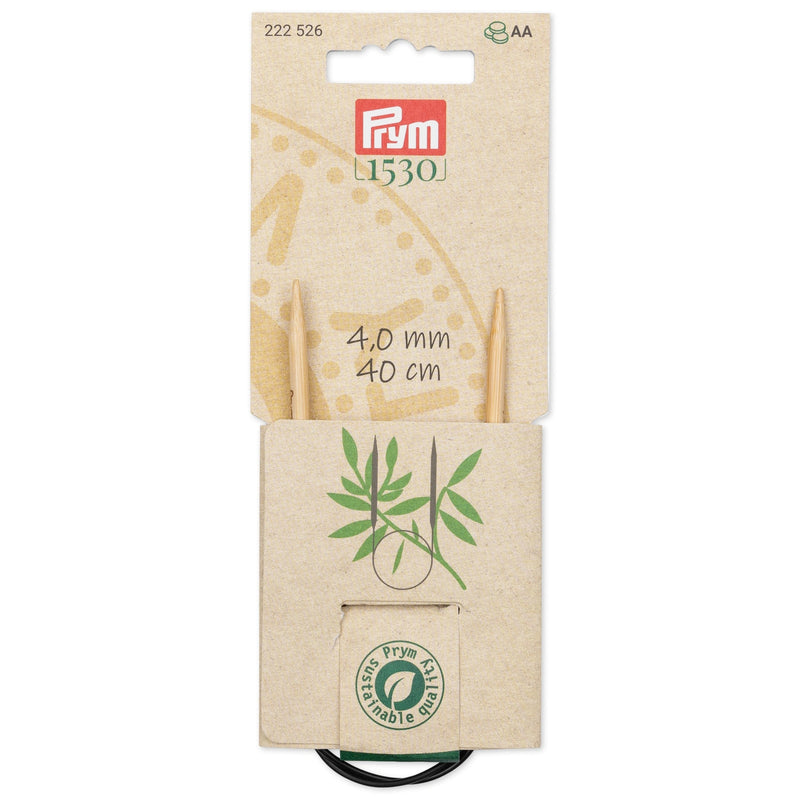 Cargue la imagen en el visor de la galería, 222526|Prym 16" (40 cm) Circular Bamboo Knitting Needles, US 6 (4 mm)