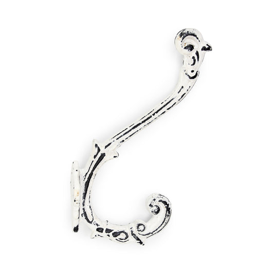 47087|Dritz Metal Baroque Wall Hook, White