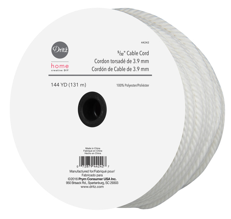 Load image into Gallery viewer, 44242|Dritz 5/32" Cable Cord, White, 144 yd