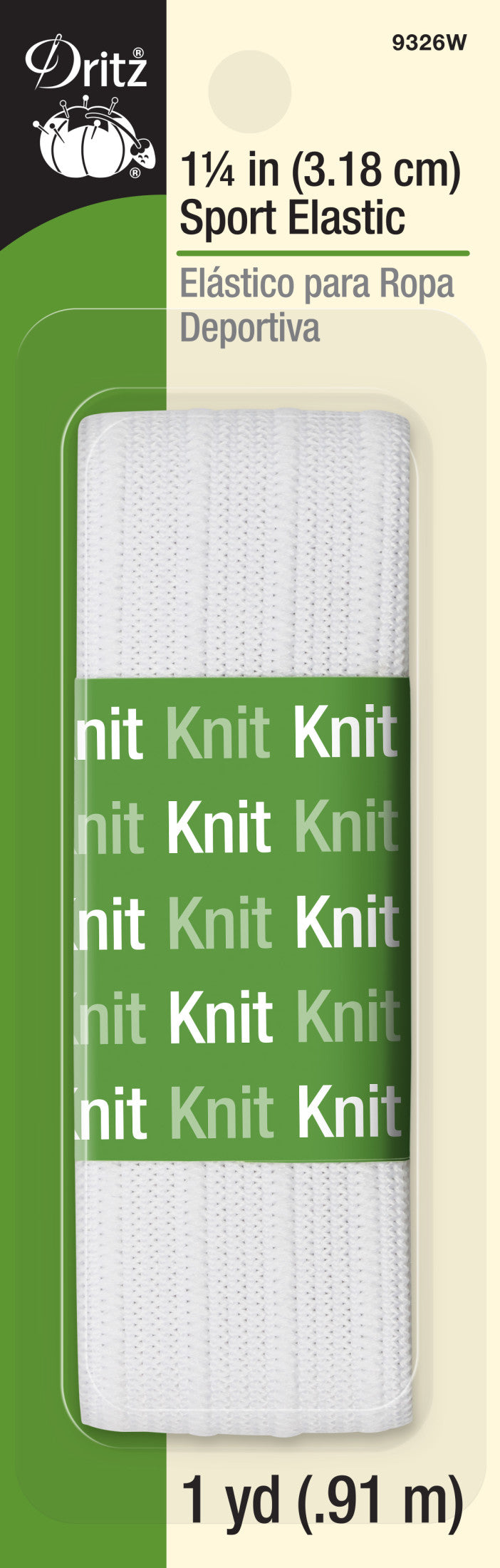 Cargue la imagen en el visor de la galería, 9326W|Dritz 1-1/4" Sport Elastic, White, 1 yd