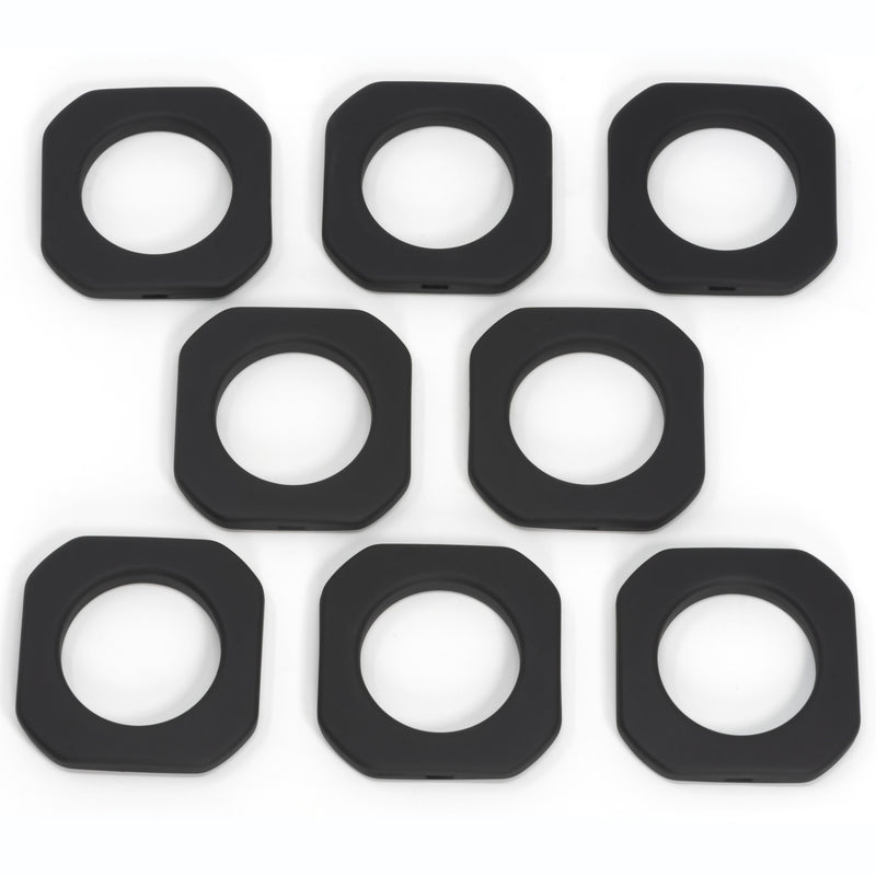 Cargue la imagen en el visor de la galería, 44398|Dritz 1-9/16" Square Plastic Curtain Grommets, Matte Black, 8 Sets