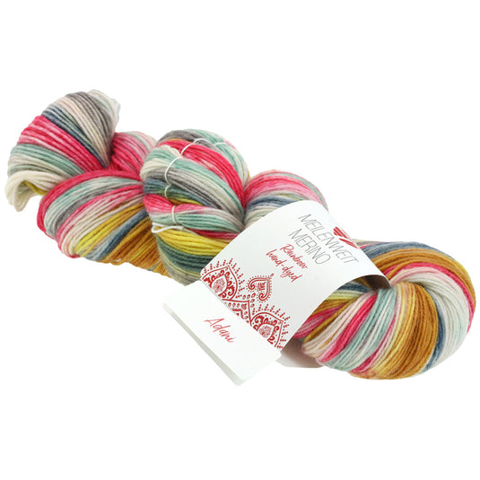 28297005|Lana Grossa Hand Dyed Meilenweit 100 Merino Rainbow Yarn, Adani