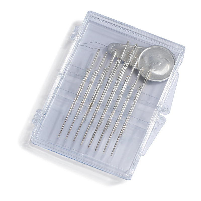 Cargue la imagen en el visor de la galería, 124550|Prym Chenille/Tapestry Needles &amp; Threader, No. 18-22, 16 pc