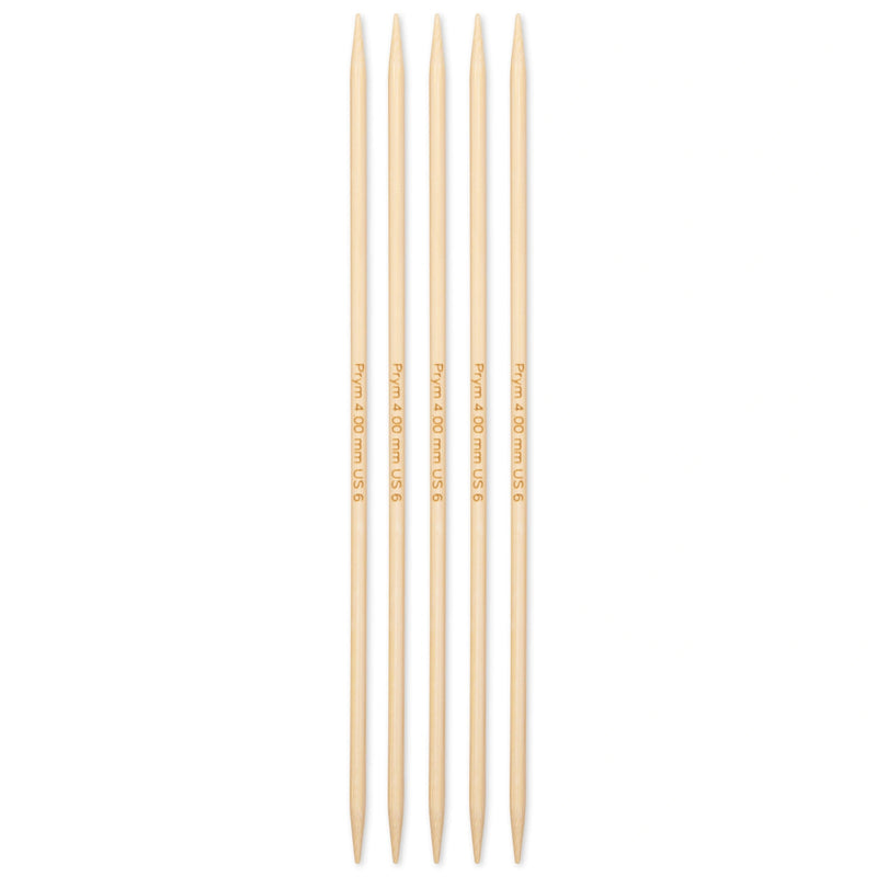 Load image into Gallery viewer, 222214|Prym 8" Double Point Bamboo Knitting Needles, 4mm