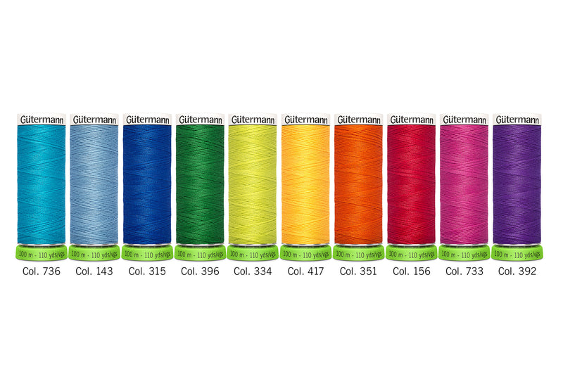 Load image into Gallery viewer, 731138-3|Gutermann Sew-All rPET Polyester Thread Set, Bright, 10 Spools
