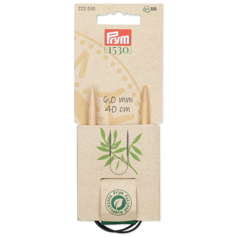 Cargue la imagen en el visor de la galería, 222530|Prym 16" (40 cm) Circular Bamboo Knitting Needles, US 10 (6 mm)