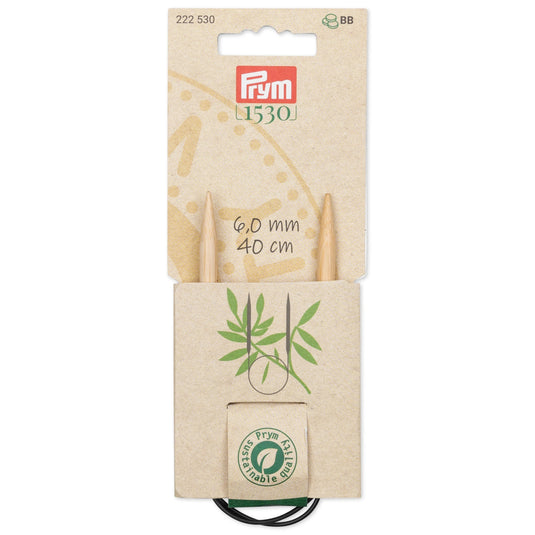 222530|Prym 16" (40 cm) Circular Bamboo Knitting Needles, US 10 (6 mm)