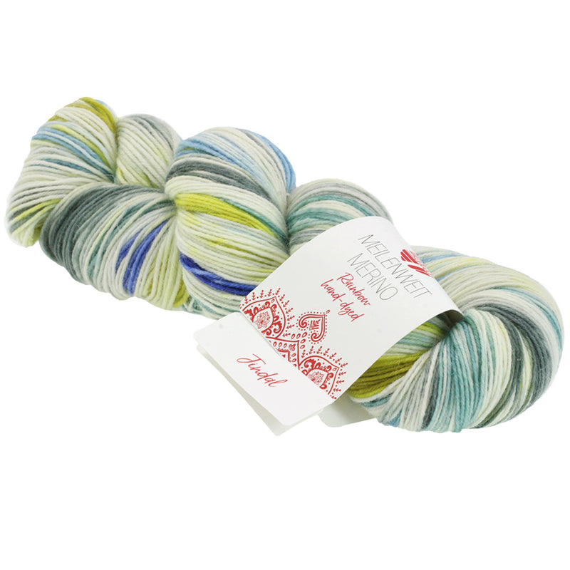 Chargez l'image dans la visionneuse de la galerie, 28297004|Lana Grossa Hand Dyed Meilenweit 100 Merino Rainbow Yarn, Jindal
